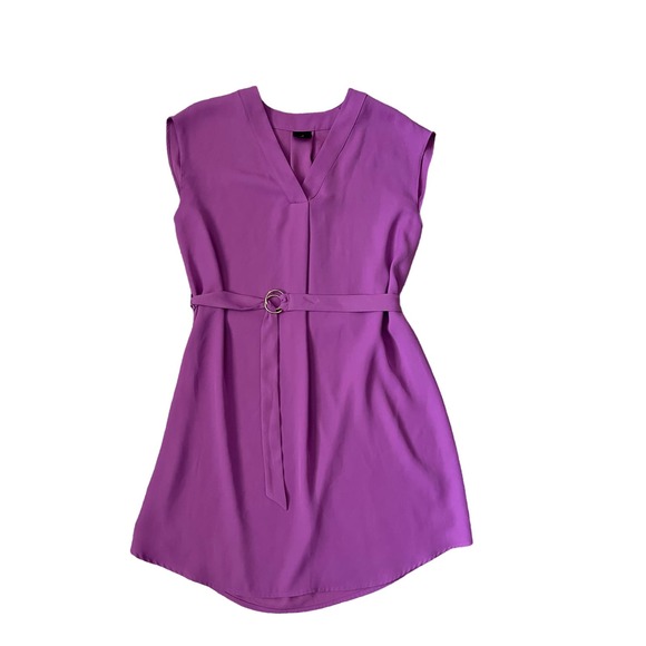 Worthington Women’s Lilac V-Neck‎ Sheath Midi Dress Size Small - Picture 3 of 10
